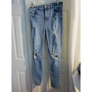 GARAGE PREMIUM distressed blue jeans - Ultra High Waist skinny Size 9